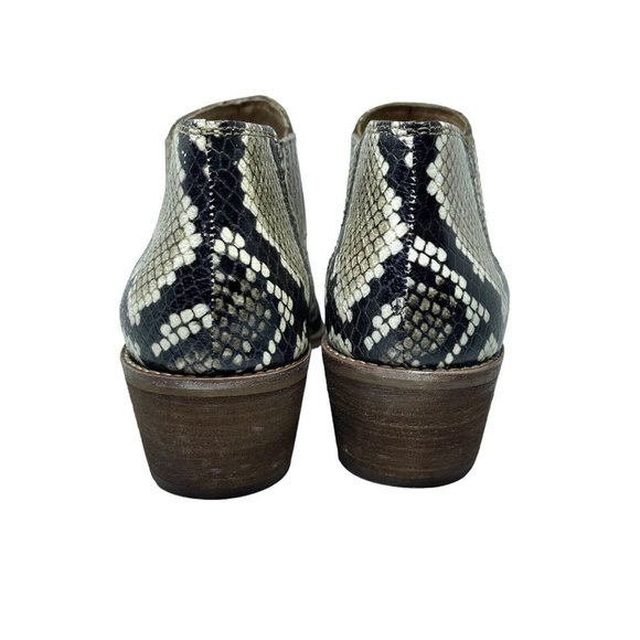 Madewell Western Bootie in Snake Embossed Leather 71/2 Chelsea Low Heel New - Picture 5 of 9